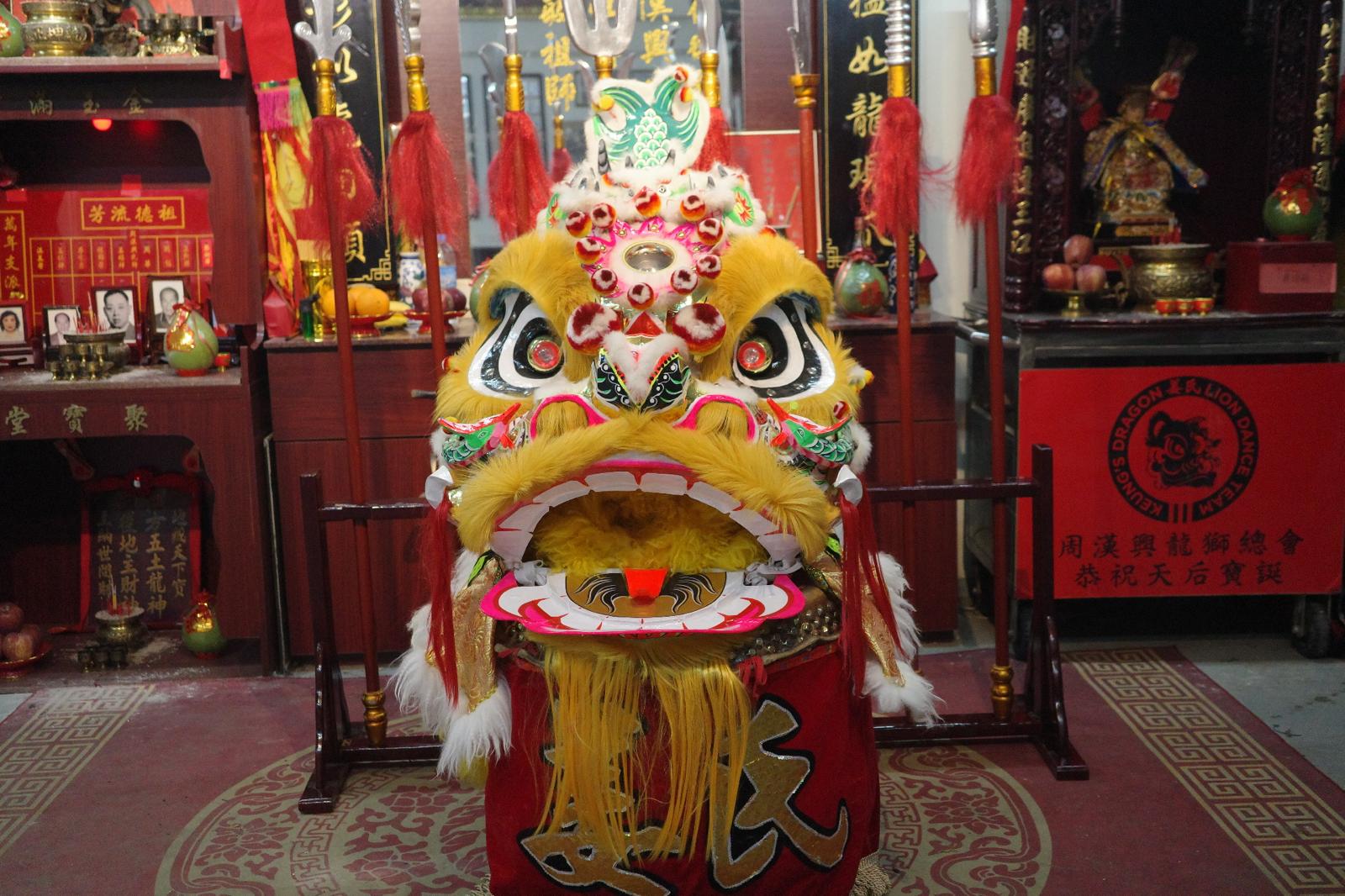 是次展覽最矚目的展品是香港目前僅存的「吉祥獅王」，由馬來西亞國寶級醒獅工藝大師林明國親手打造