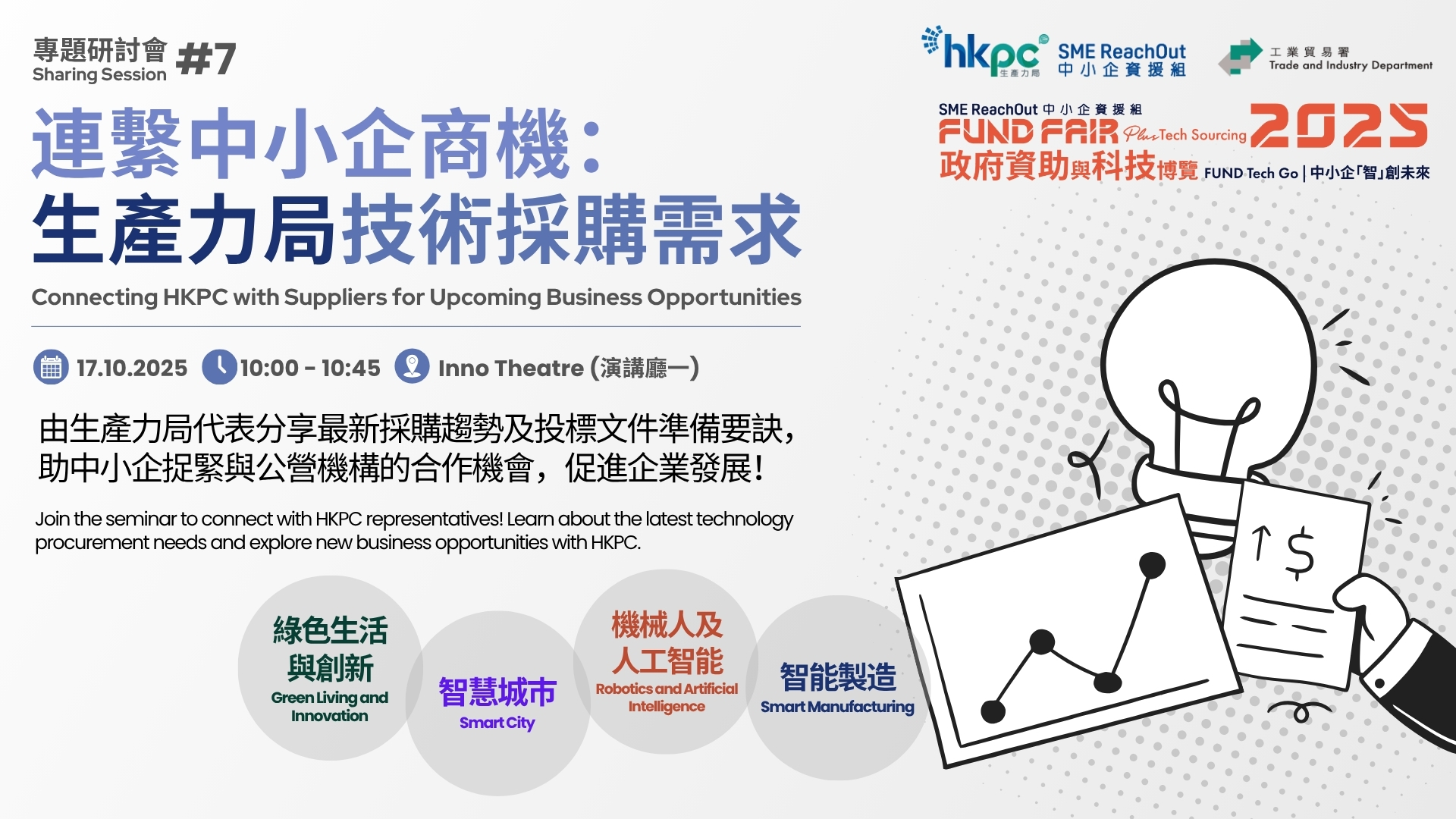連繫中小企商機： 生產力局技術採購需求